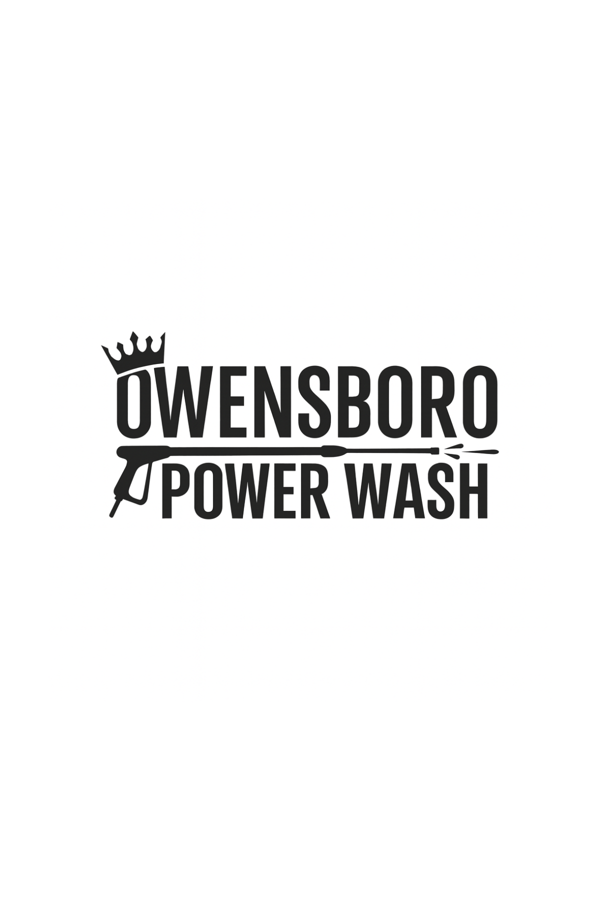 Crown and pressure-wand logo designed for Owensboro Power Wash